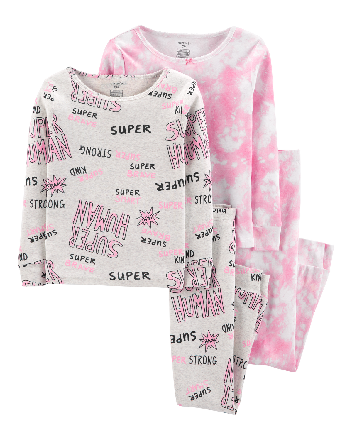 Kid 4-Piece Tie-Dye 100% Snug Fit Cotton Pajamas - Carter's