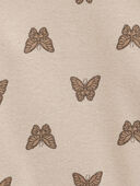 Tan/Black - Baby 2-Piece Butterfly Bodysuit Pant Set, Selected