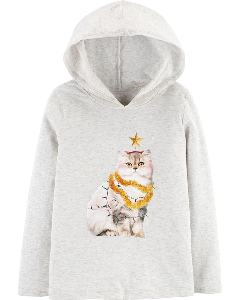 Christmas Cat Hooded Tee Carters Com