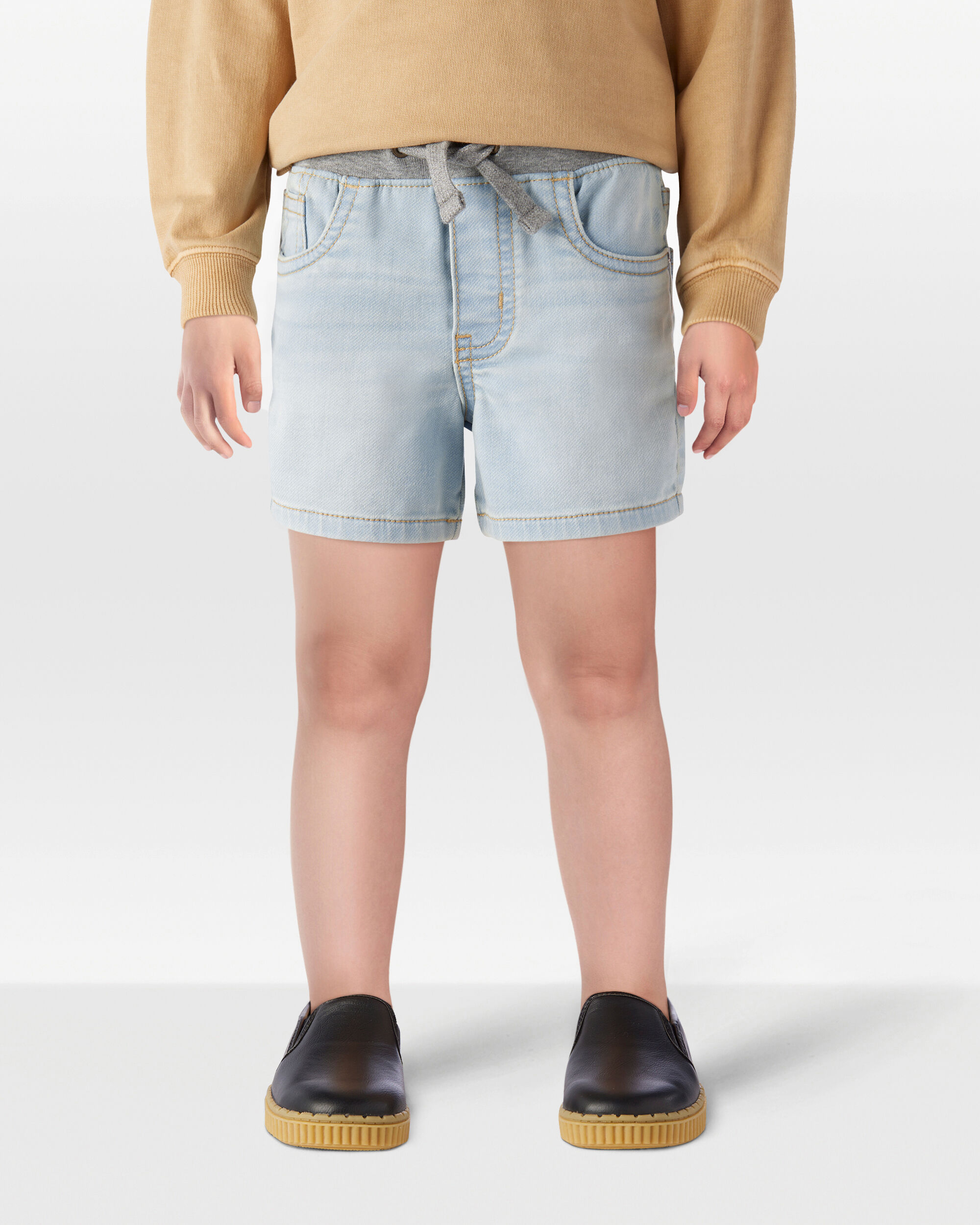 Toddler Pull-On Denim Shorts - Light Blue Wash
