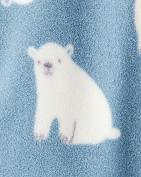 Baby Boy Polar Bear Loose Fit Long-Sleeve Sleep & Play Pajamas - Blue
