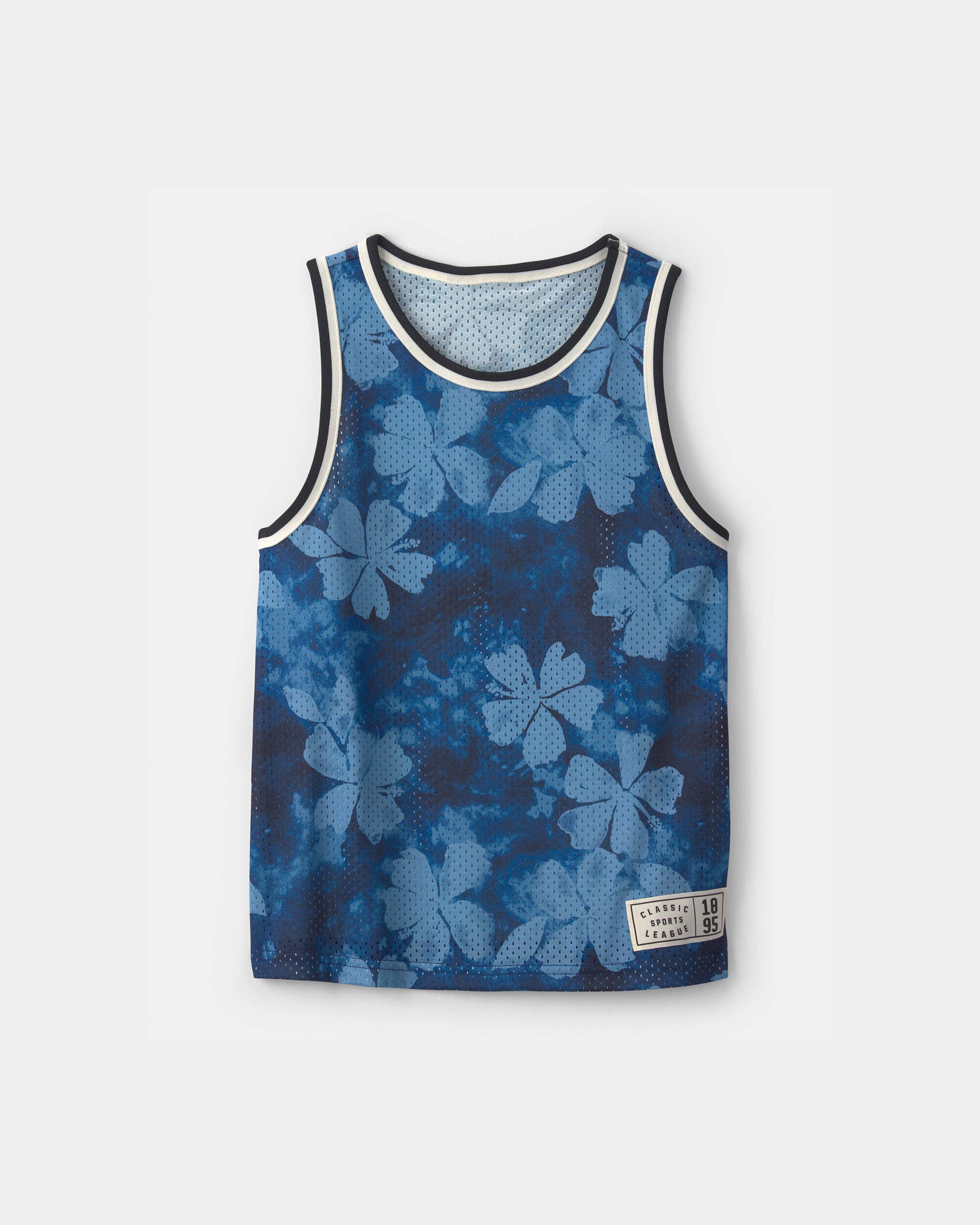OshKosh Bgosh Boys Floral Mesh Muscle Tank 10 Blue 12$
