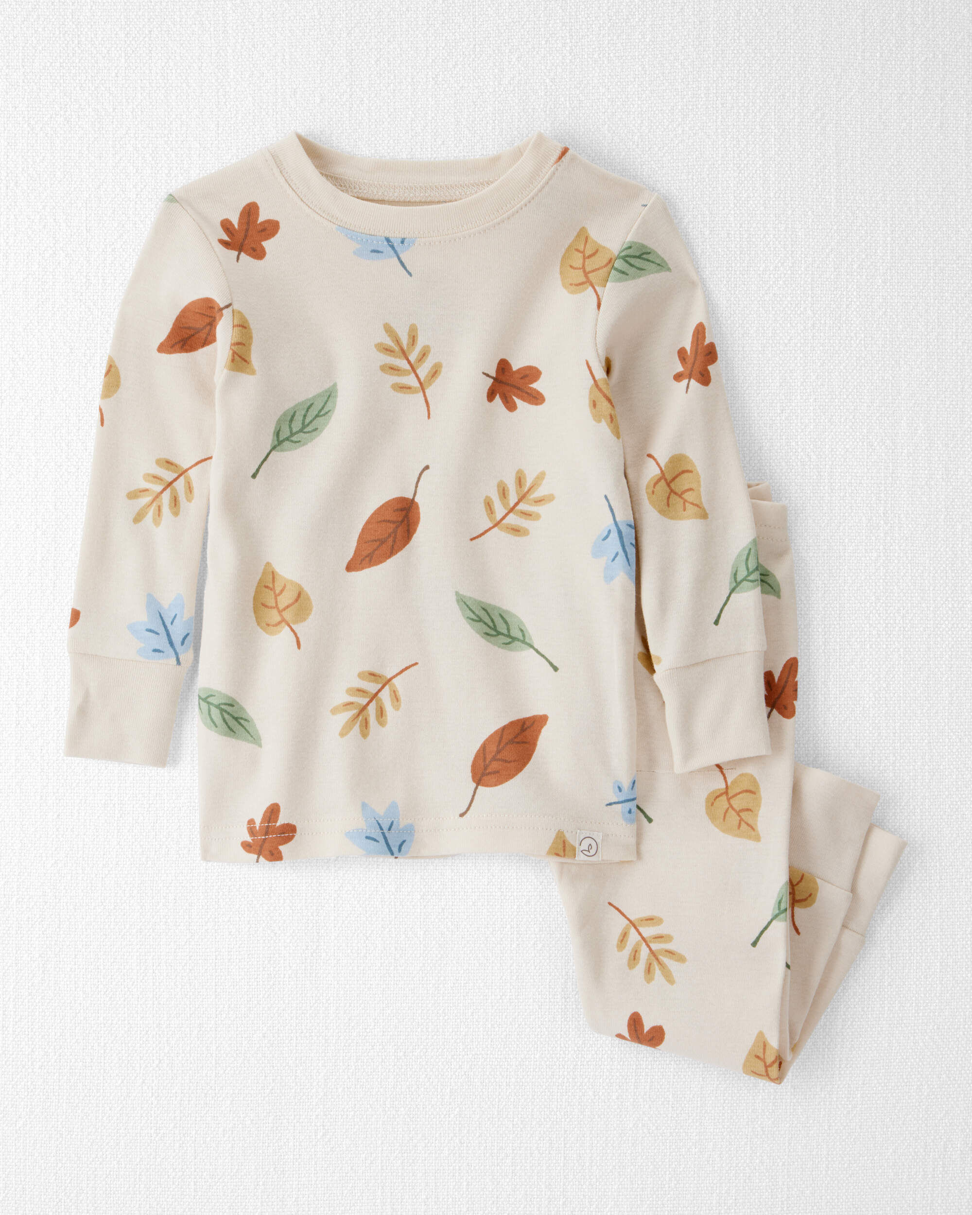 Baby Organic Cotton Pajamas Autumn Leaves Print