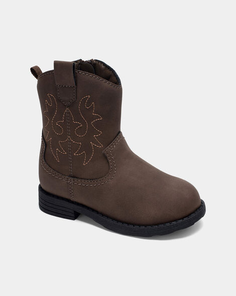 toddler boy cowboy boots - brown