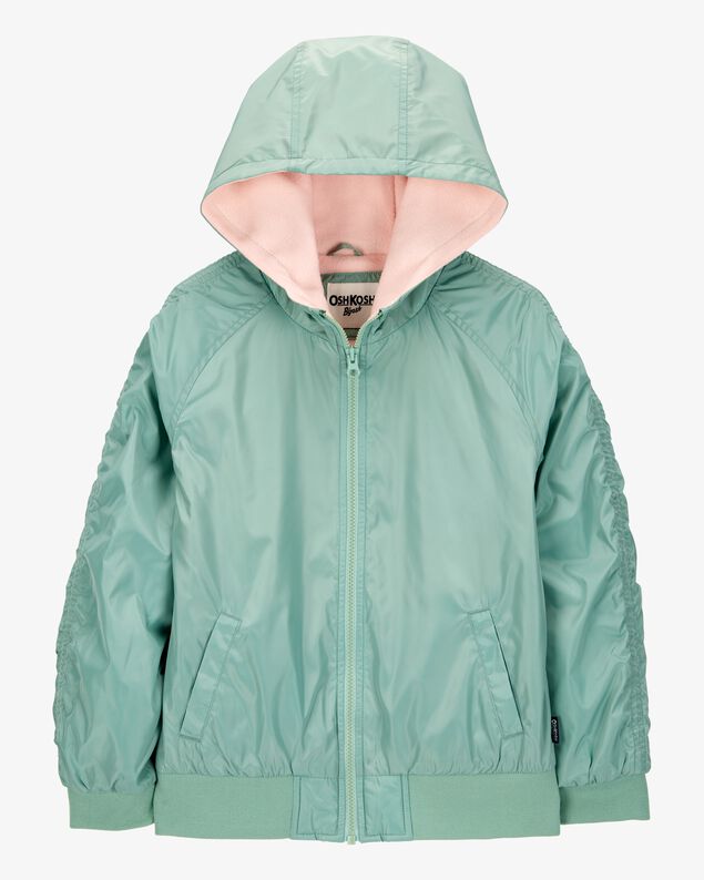 Product image 1 of Girls Fleece-Lined Midweight Bomber Jacket - Green