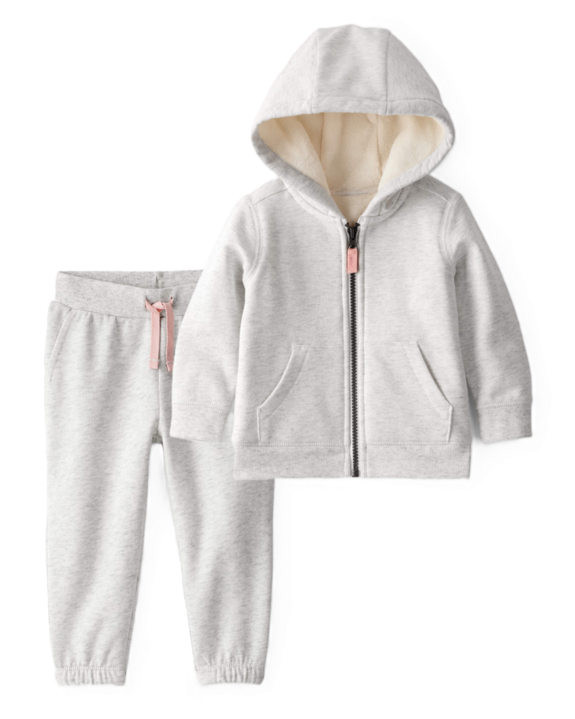 Toddler Girl 2-Piece DayDream Fleece Hooded Sweatshirt & Joggers Set - Grey