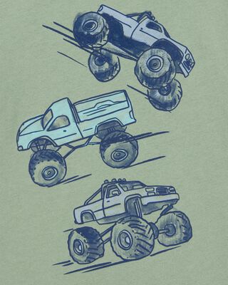 Product image 2 of Toddler Monster Truck Short-Sleeve Graphic Tee - Green