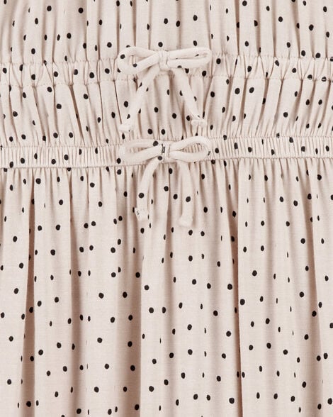 Product image 3 of Kid Polka Dot Short-Sleeve Dress - Tan