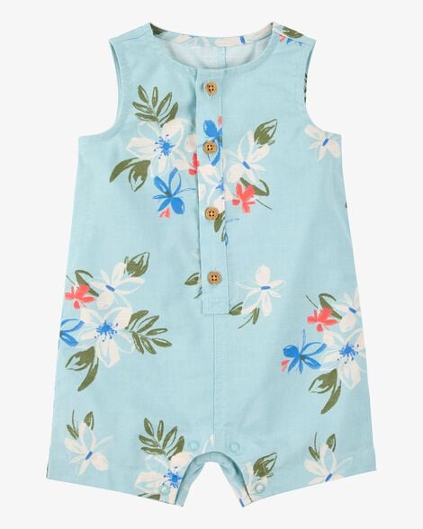  Product image 1 of Baby Tropical Button-Down Romper