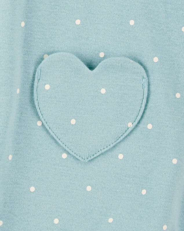 Product image 2 of Baby Heart Pockets Cotton Romper - Blue
