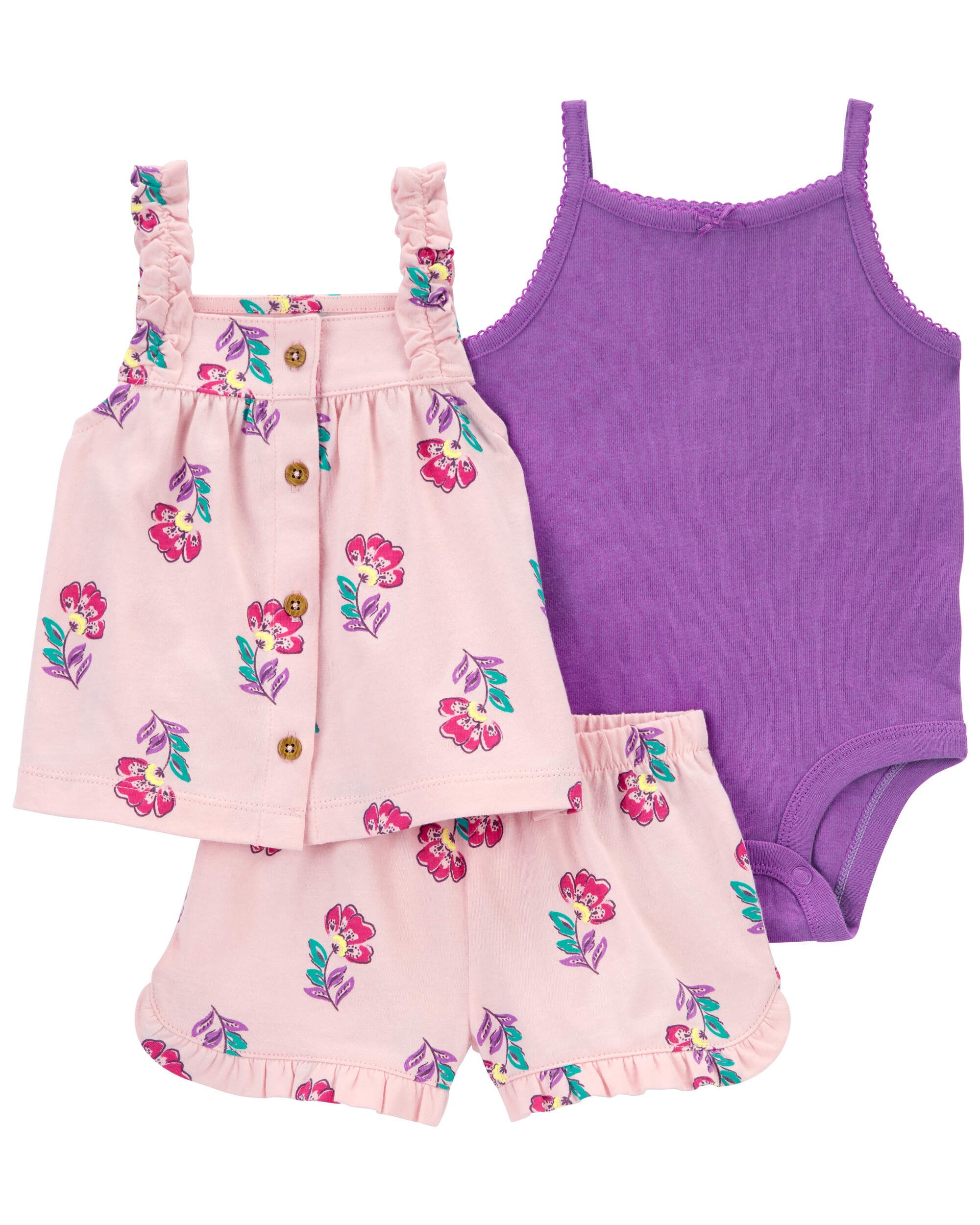 Baby 3-Piece Floral Little Short Set - Carter's | Carter's