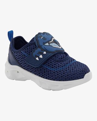Product image 1 of Toddler Dinosaur Light-Up Athletic Sneakers - Navy