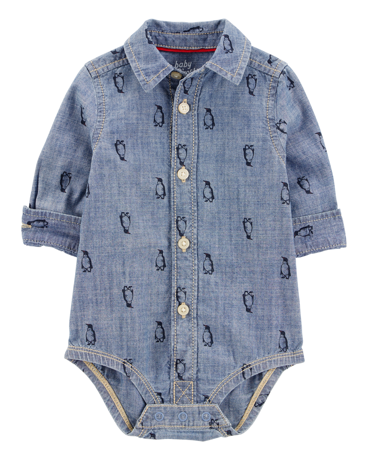 グッズBB1 Baby Penguin Print Button-Front Bodysuit - OshKosh B'gosh