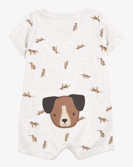  Product image 2 of Baby Dog Short-Sleeve Romper - Grey