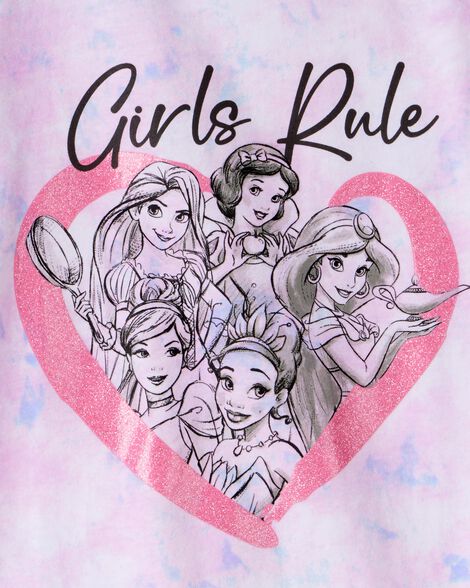 Product image 2 of Kid Disney© Princess Girls Rule Tie-Dye Short-Sleeve Graphic Tee - Purple/Pink