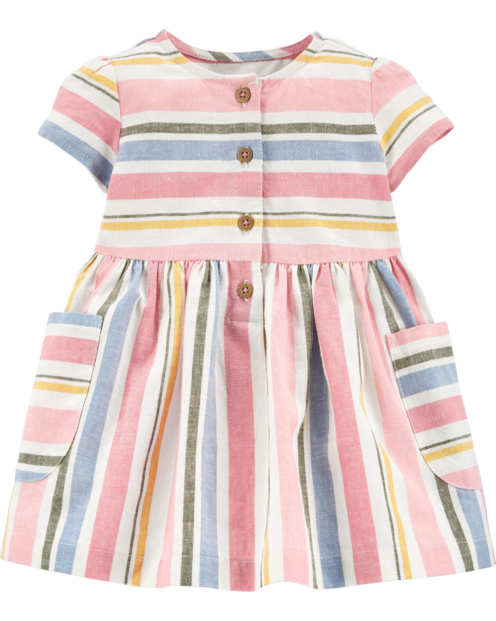 *CLEARANCE* Striped Linen Dress