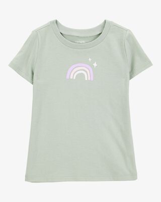 Product image 1 of Toddler Rainbow Short-Sleeve Graphic Tee - Olive