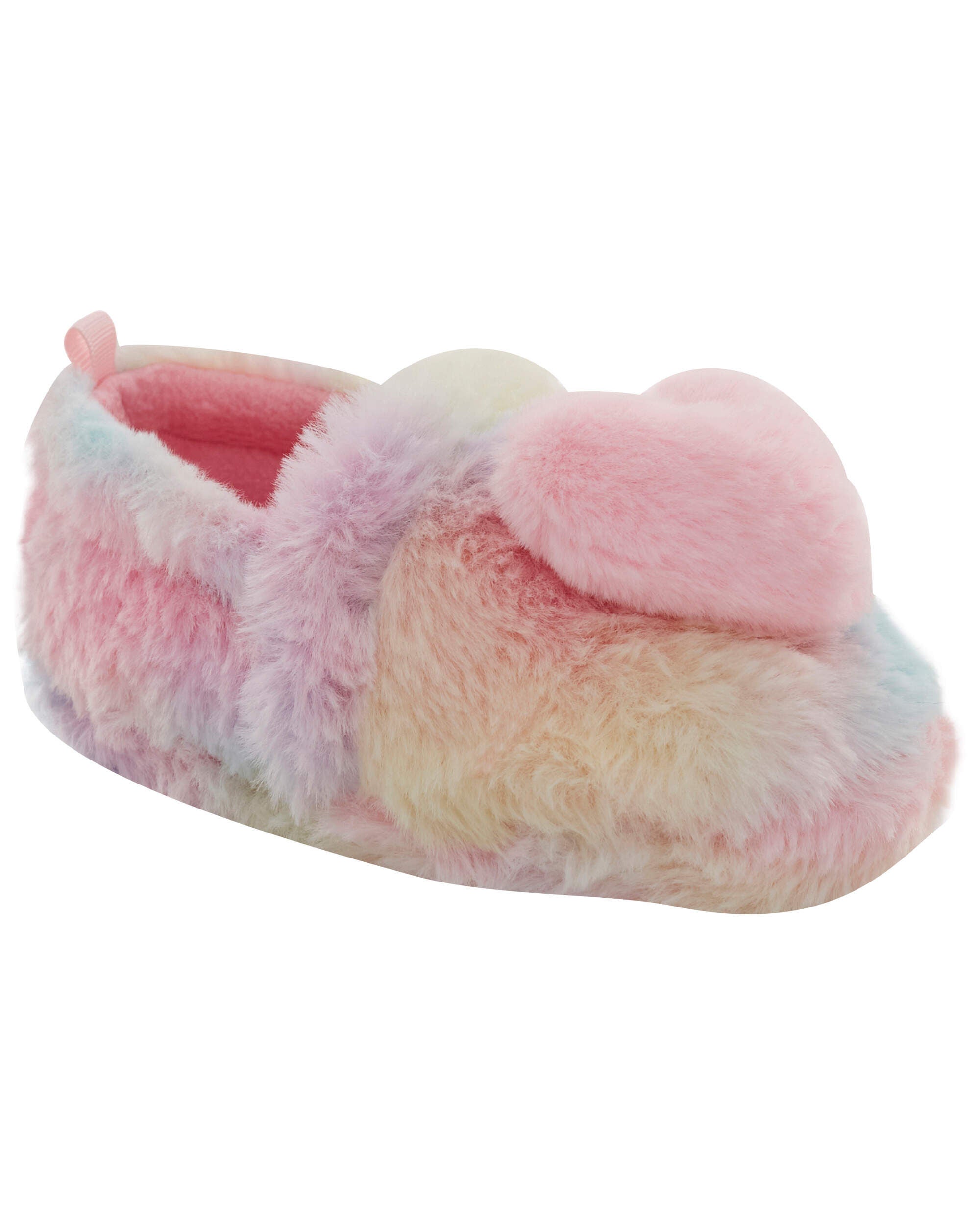 Rainbow Heart Faux Fur Loafer Slippers Carter s Carter s