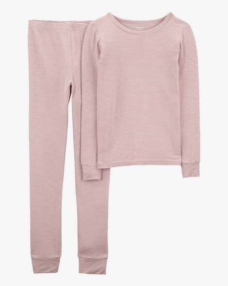 Product image 1 of Girls 2-Piece Striped PurelySoft Pajamas