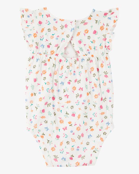  Product image 2 of Baby 2-Piece Floral Bodysuit & Diaper Cover Set - Pink