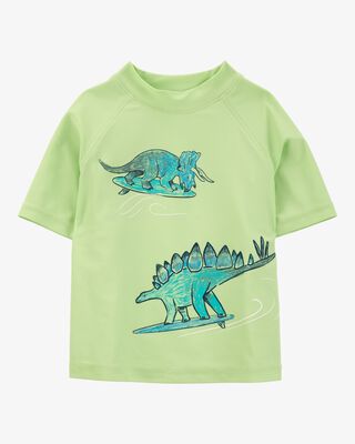 Product image 1 of Toddler Dinosaur Short-Sleeve Rashguard - Lime Green