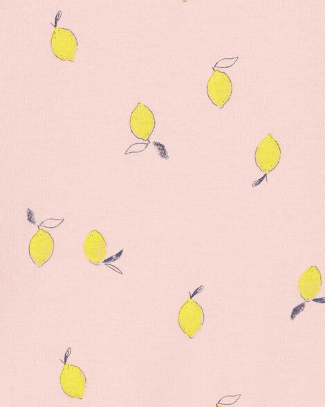  Product image 2 of Baby Lemon Print Short-Sleeve Bodysuit - Pink