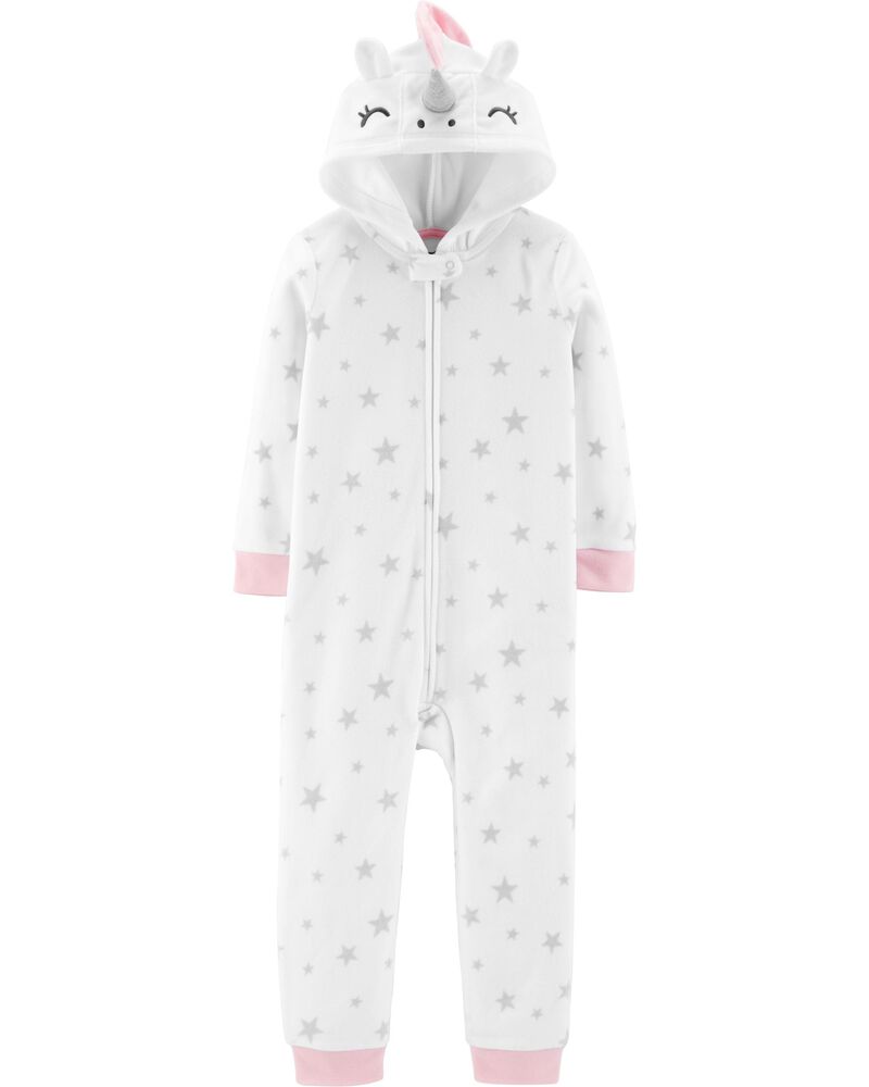1 Piece Unicorn Hooded Fleece Footless Pjs Carters Com