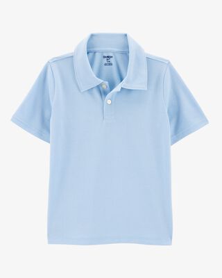 Product image 1 of Kid Pique Uniform Polo Shirt - Light Blue