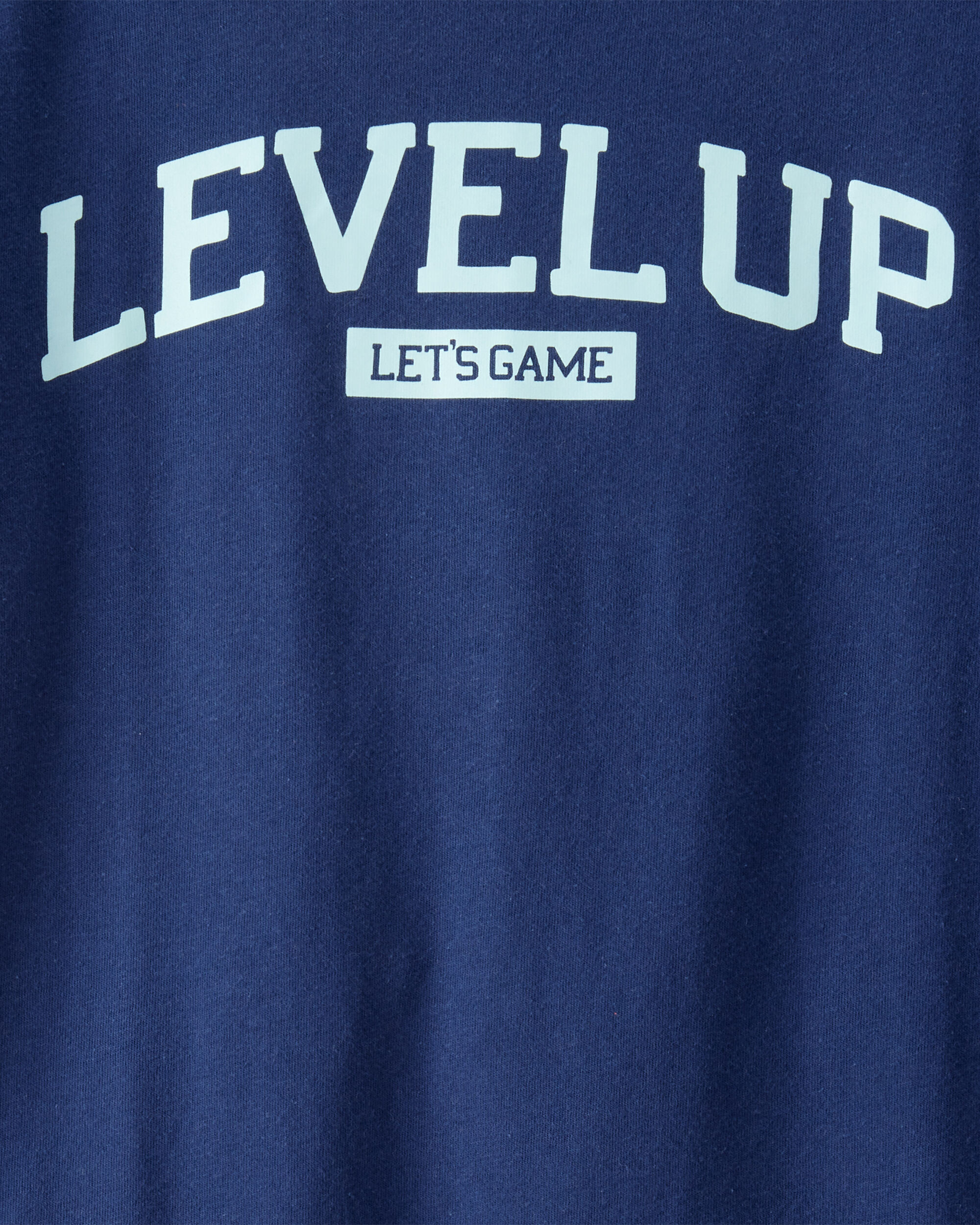 Boys Level Up Long-Sleeve Graphic Tee - Navy