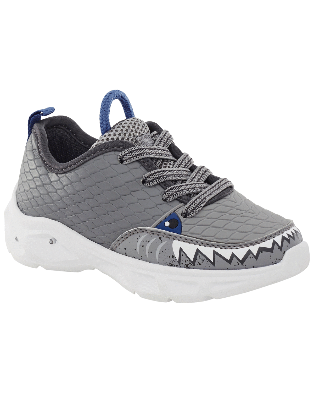Grey Toddler Shark LightUp Sneakers