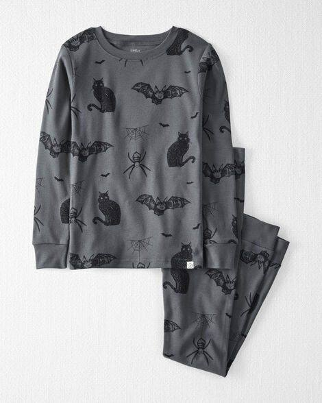 Kids 2-Piece Organic Cotton Pajamas in Spooky Creatures