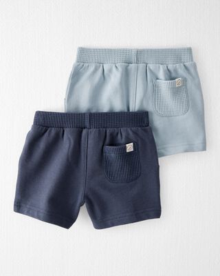 Product image 2 of Baby 2-Pack Organic Cotton Waffle Knit Shorts