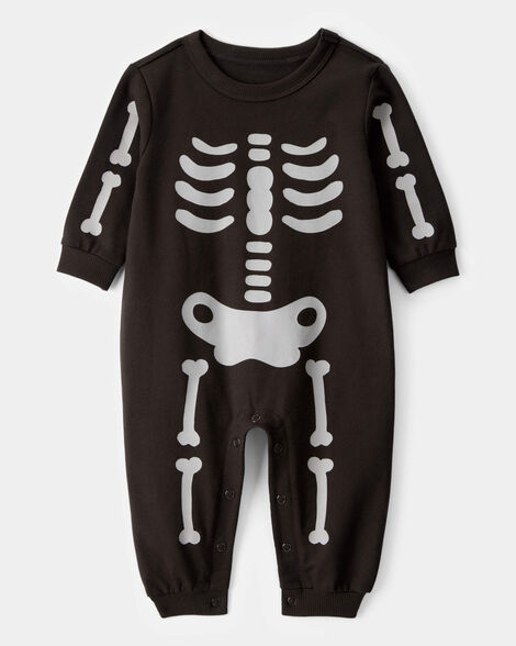  Product image 1 of Baby Skeleton Long-Sleeve Jumpsuit - Black
