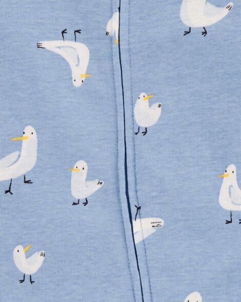  Product image 2 of Baby 2-Pack Pelican Striped 2-Way Zip Cotton Sleep & Play Pajamas - Blue
