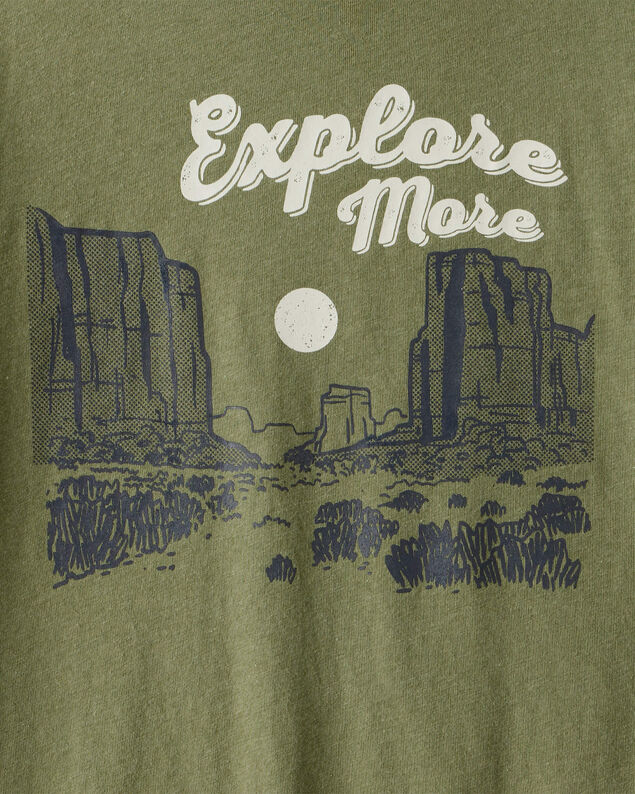 Product image 2 of Boys Explore Long-Sleeve Graphic Tee - Green