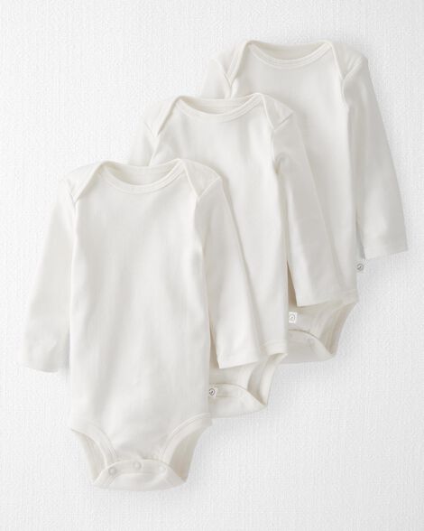 3-Pack Organic Cotton Rib Bodysuits
