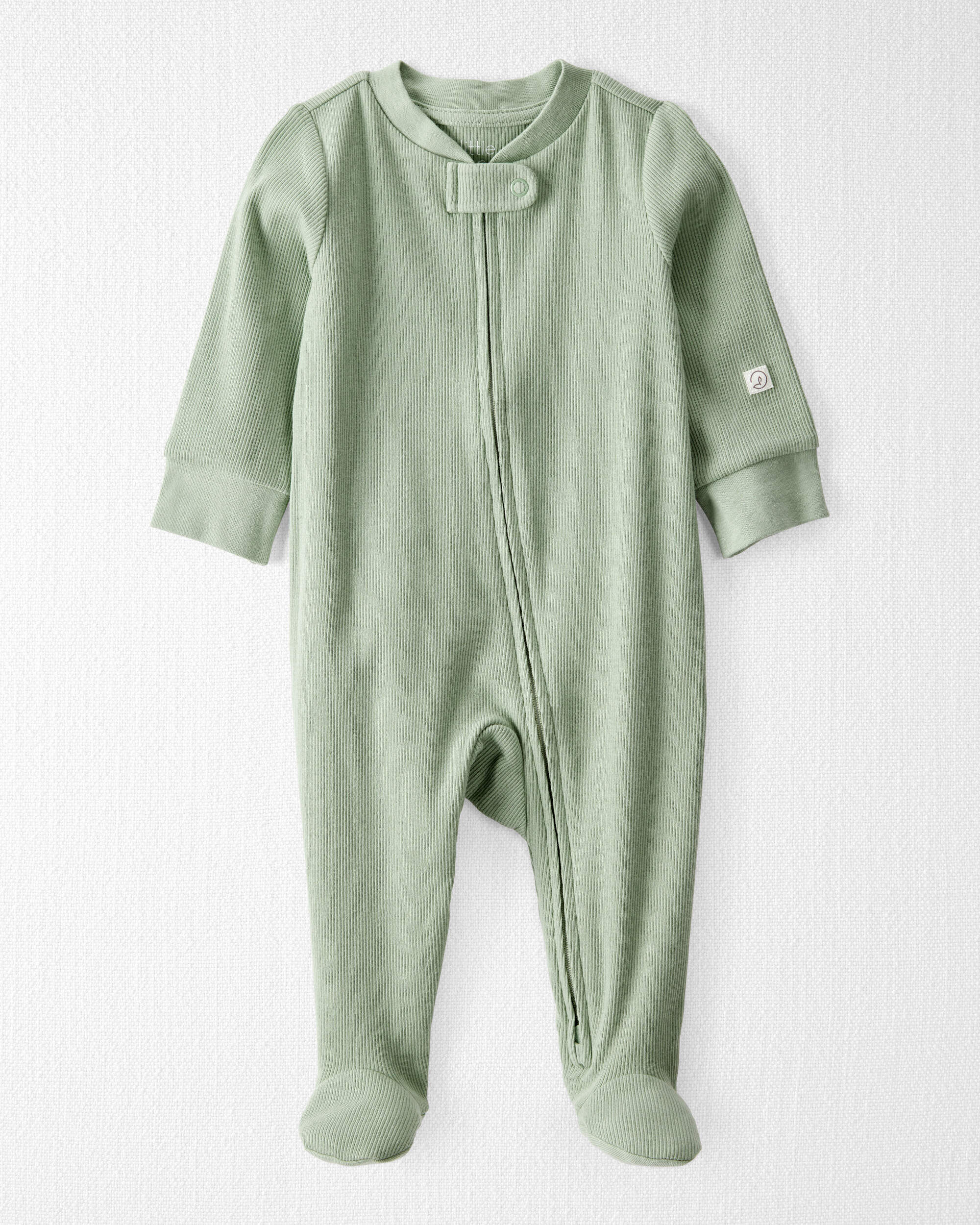 Baby Organic Cotton Rib Sleep & Play Pajamas