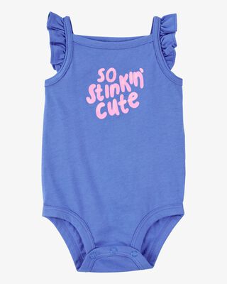 Product image 1 of Baby So Stinkin' Cute Flutter-Sleeve Bodysuit