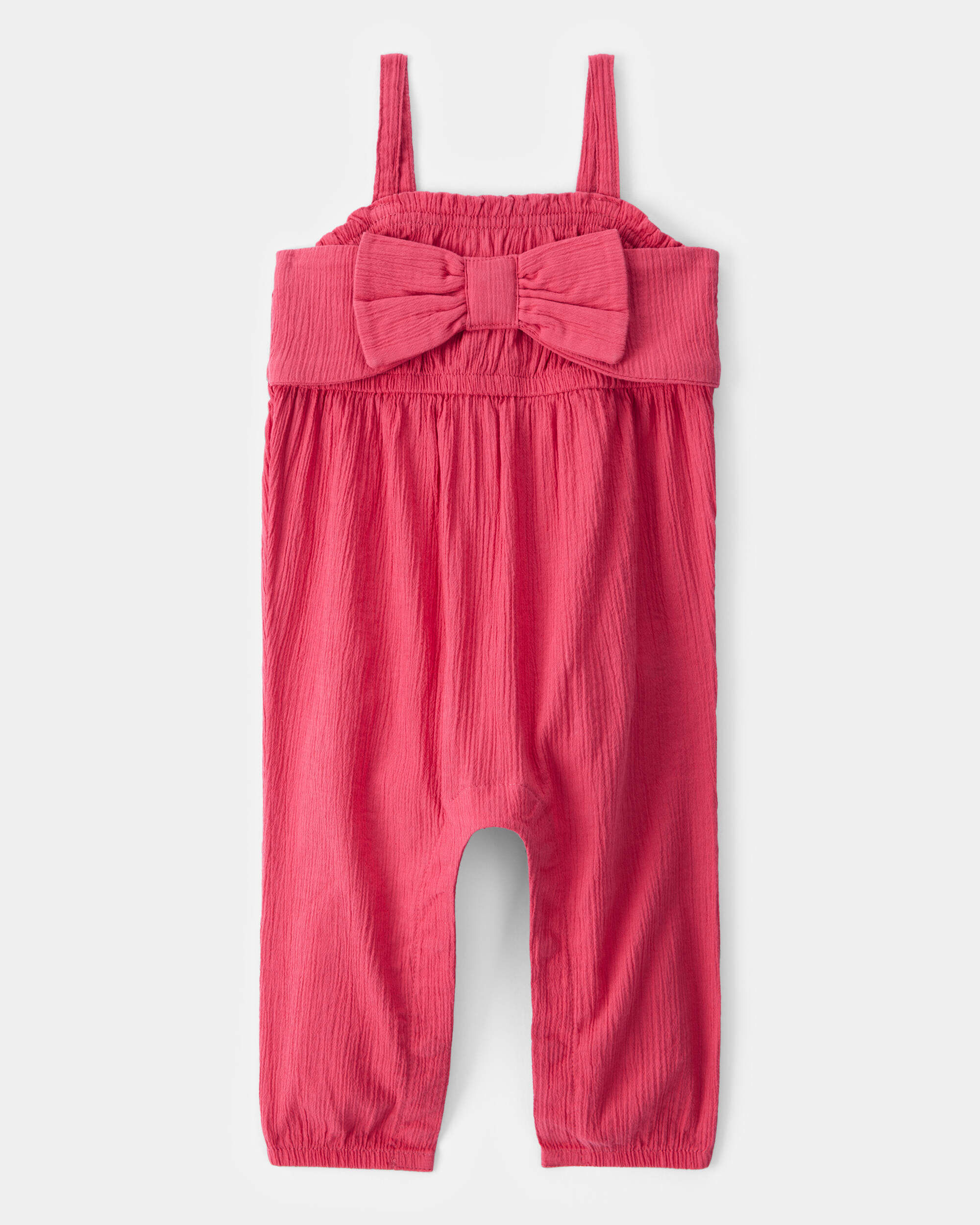 Baby Bow Gauze Jumpsuit - Pink - Carter's | Carter's