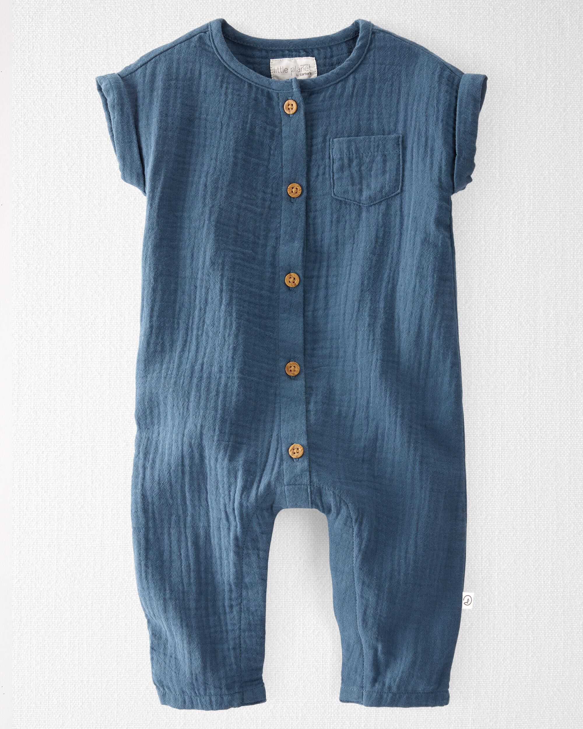 cotton overall romper