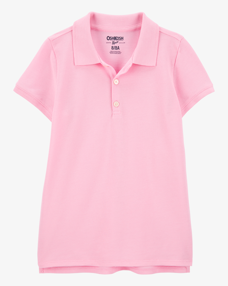 Girls Piqué Polo Shirt - Pink