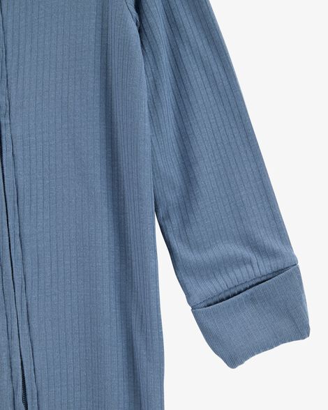 Product image 2 of Baby Solid 2-Way Zip PurelySoft Convertible Foot Sleep & Play Pajamas - Navy