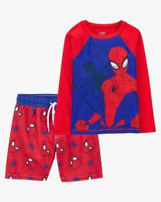 Product image 1 of Kid 2-Piece Spider-Man Rashguard & Swim Trunk Set