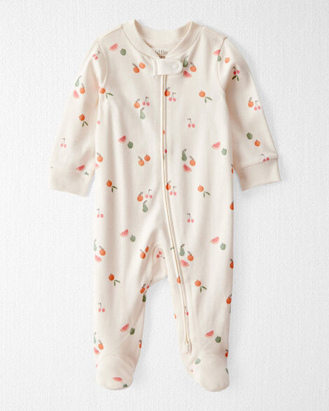 CREAM ONE-PIECE PAJAMA WITH AN ALL OVER PRINT OF COOKIES IN STRETCH JERSEY, BABY CREAM ONE-PIECE PAJAMA WITH AN ALL OVER PRINT OF COOKIES IN STRETCH JERSEY, BABY