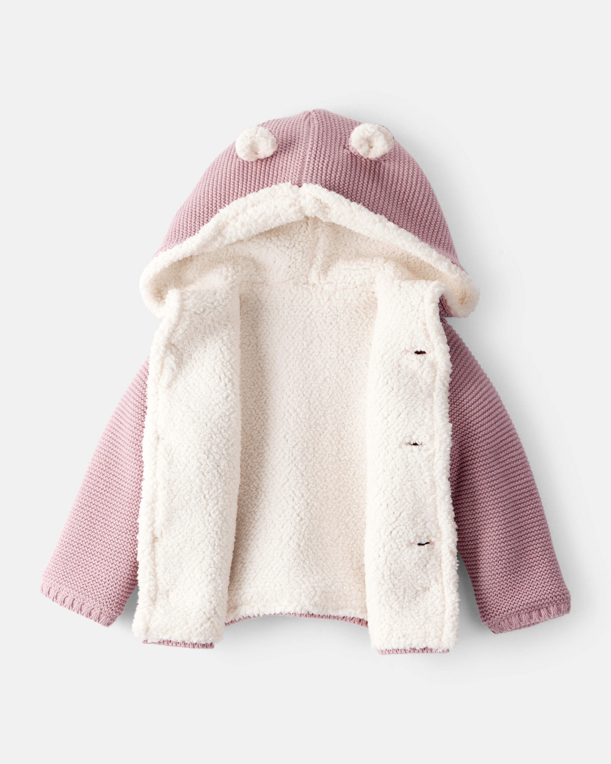 Darling Babyアウター Girls DayDream Fleece Floral Hooded Zip-Up Jacket - Blue