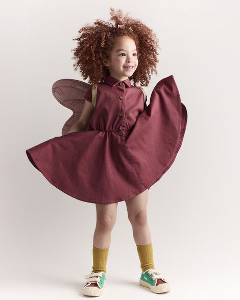Toddler Girl Avenue Twirl™ Dress - Burgundy