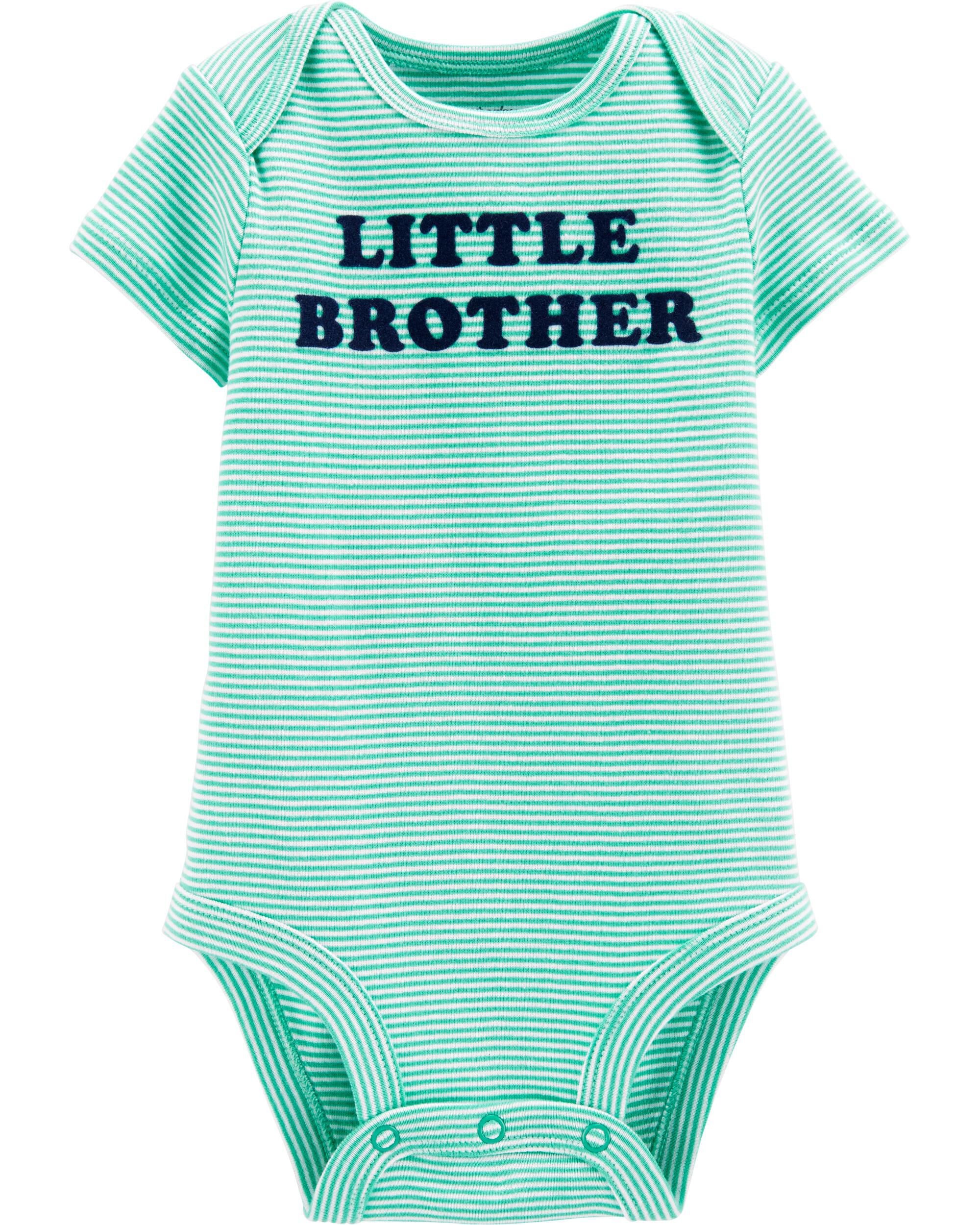 NEW Carter/'s Little Brother Navy Short Sleeve Bodysuit Top NWT 12m 18m Boys
