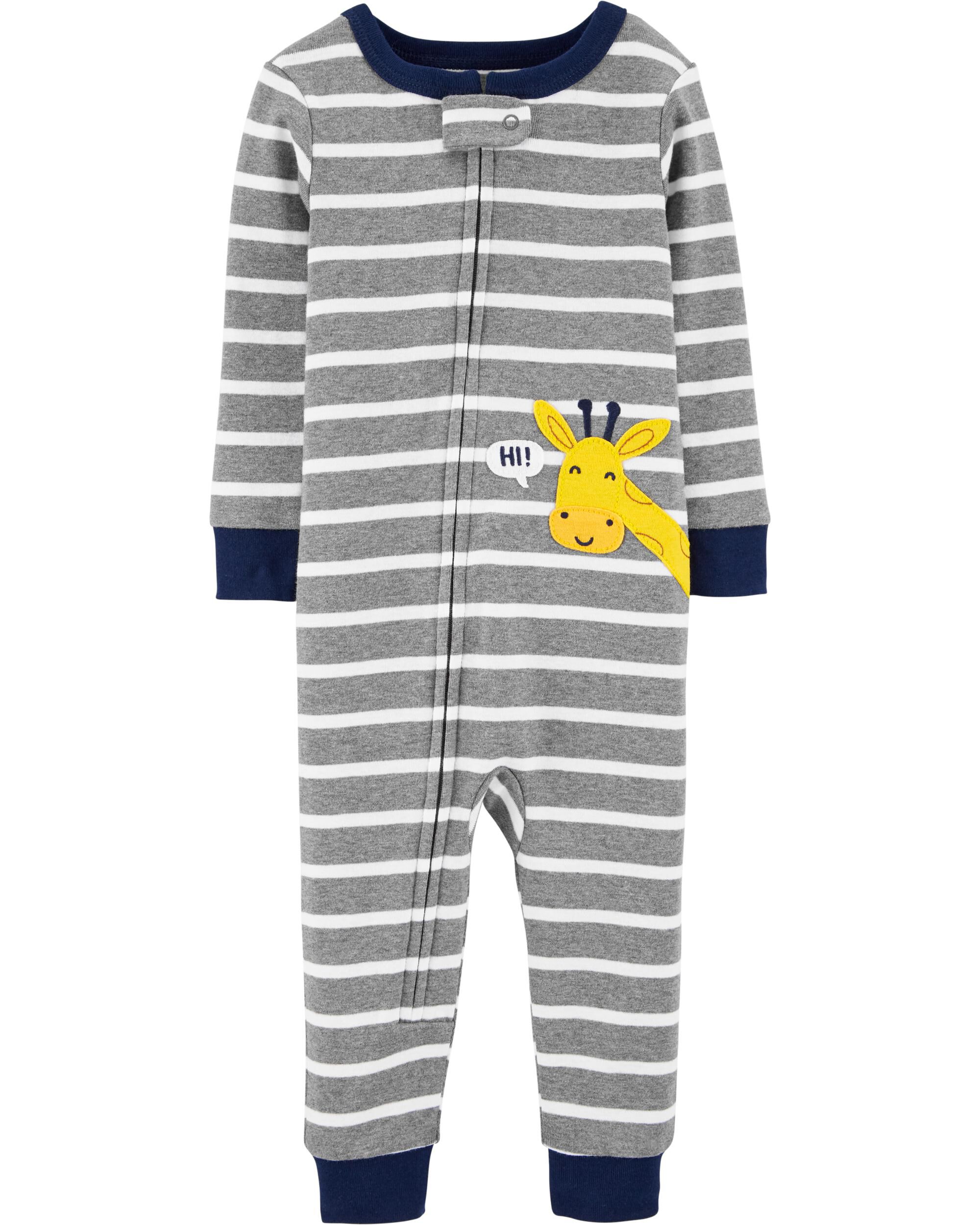 Carters 4-Piece Giraffe Snug Fit Cotton PJs