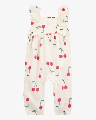 Product image 1 of Baby Cherry Flutter Sleeves Jumpsuit-Ivory