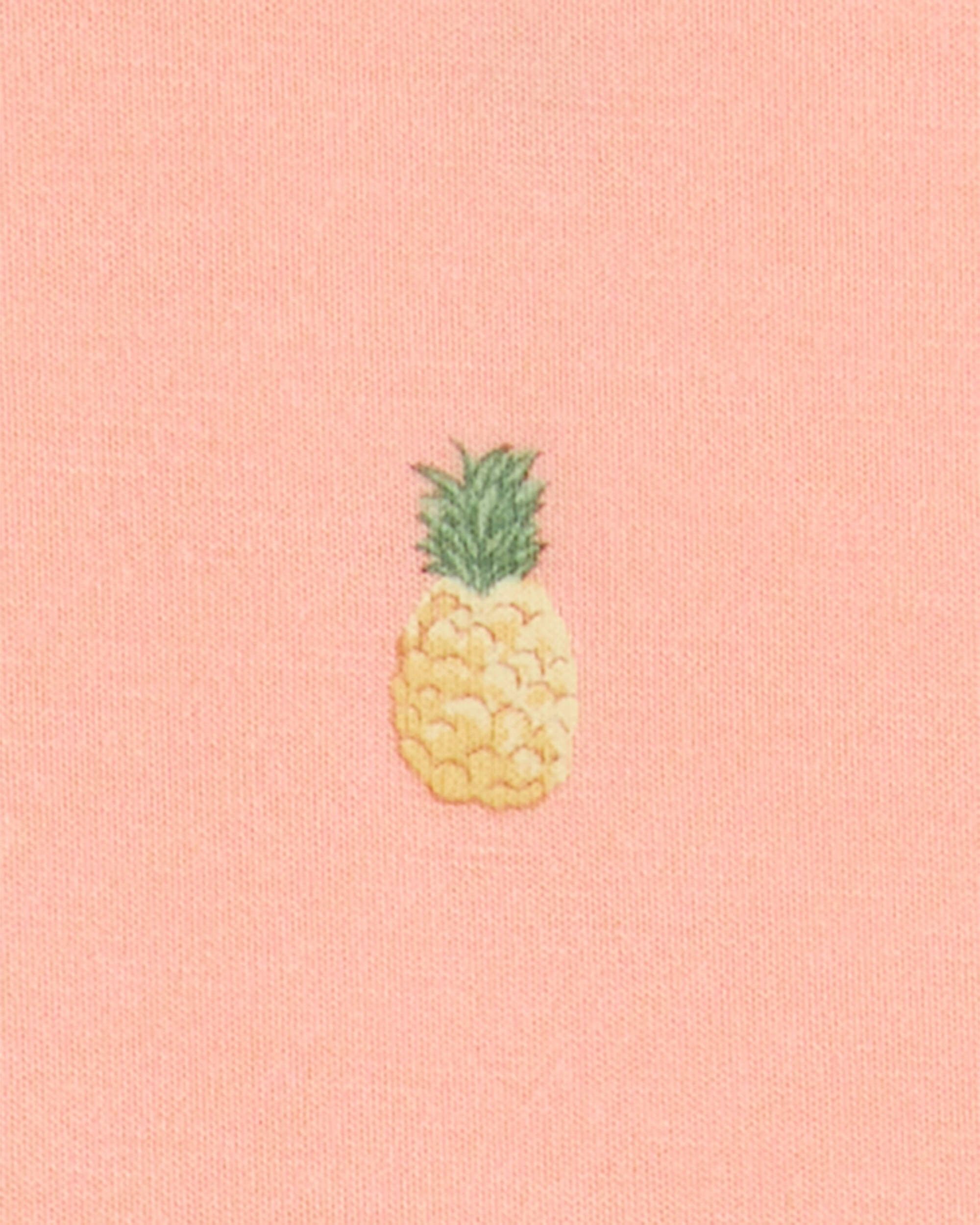 Toddler Girl Pineapple Print PurelySoft 2-Piece Pajamas - Coral